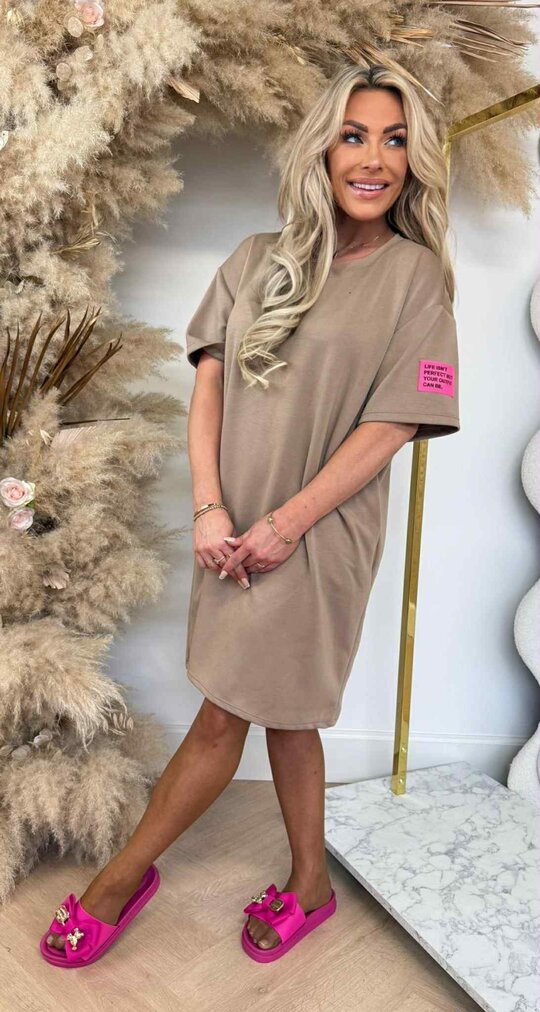 PERFECT OUTFIT DRESS CAMEL/PINK