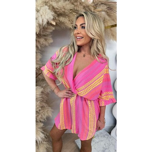 JOYCE PRINTY PLAYSUIT PINK JOYCE PRINTY PLAYSUIT PINK