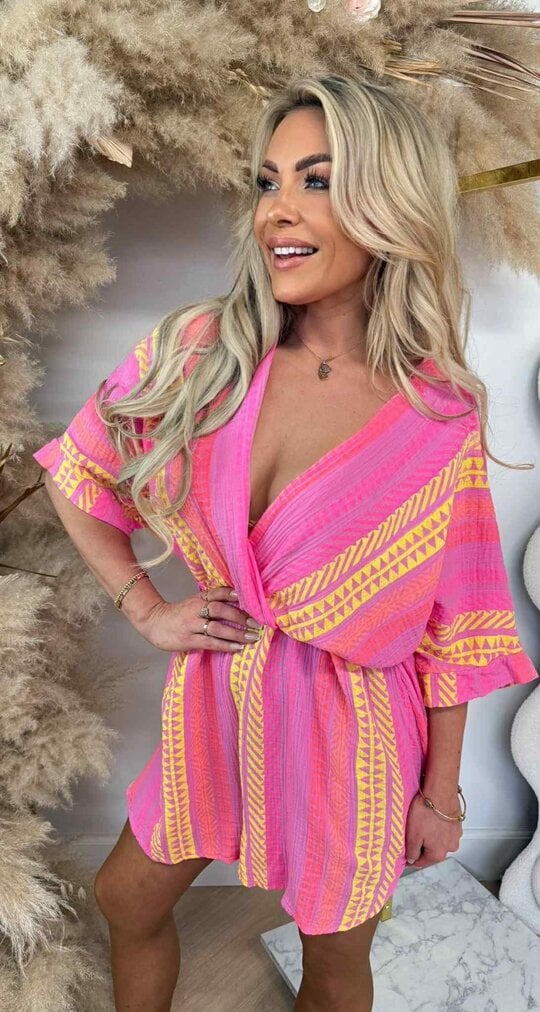 JOYCE PRINTY PLAYSUIT PINK