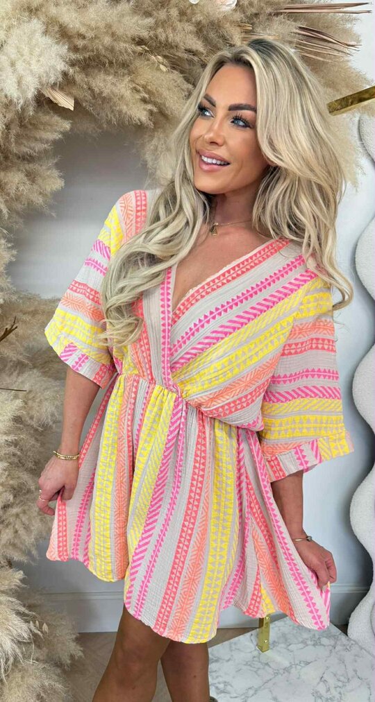 JOYCE PRINTY PLAYSUIT BEIGE