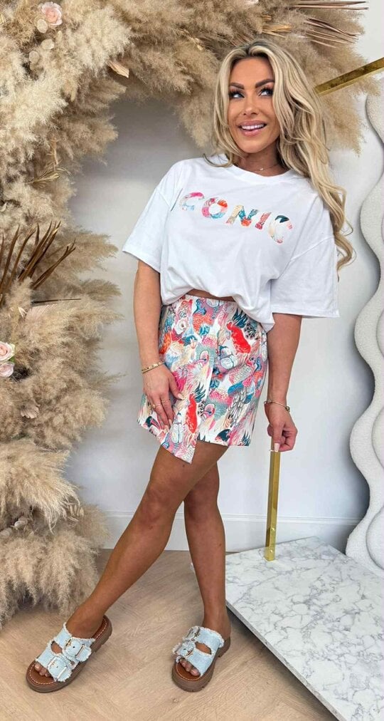 ICONIC BIRD SET SHIRT + SKORT WHITE