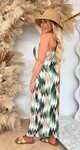 MELODIE ZIGZAG DRESS GREEN