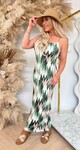 MELODIE ZIGZAG DRESS GREEN