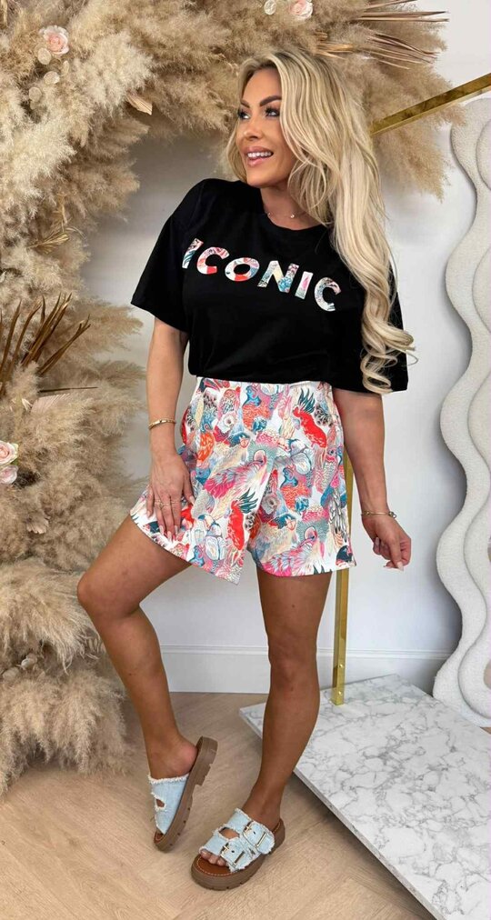 ICONIC BIRD SET SHIRT + SKORT BLACK