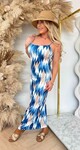 MELODIE ZIGZAG DRESS BLUE