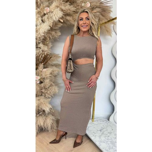 CUT OUT DRESS BEIGE CUT OUT DRESS BEIGE