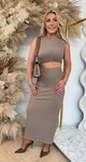CUT OUT DRESS BEIGE