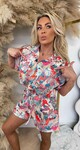 BIRDY SET BLOUSE + SHORT COLORFUL PINK