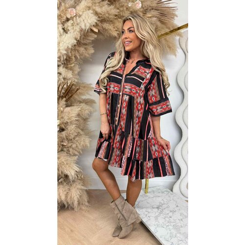 BOHO PRINTY DRESS BLACK BOHO PRINTY DRESS BLACK