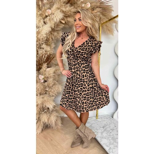 LOTTE LEOPARD COTTON DRESS CAMEL LOTTE LEOPARD COTTON DRESS CAMEL