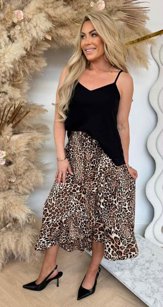 SPAGHETTI LENA TOP BLACK