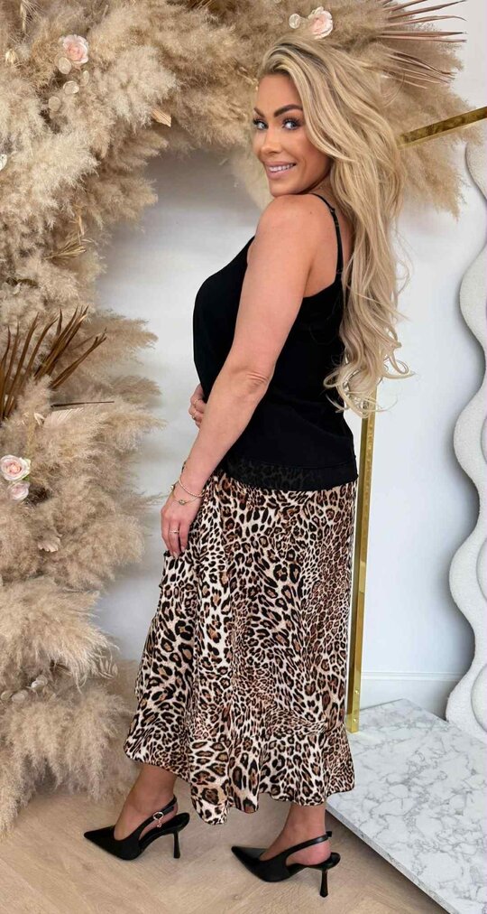 SPAGHETTI LENA TOP BLACK