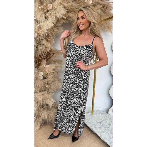 MONOE LEOPARD DRESS BLACK/WHITE MONOE LEOPARD DRESS BLACK/WHITE