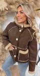LAMMY COAT 8823 CHOCO LAMMY COAT 8823 CHOCO