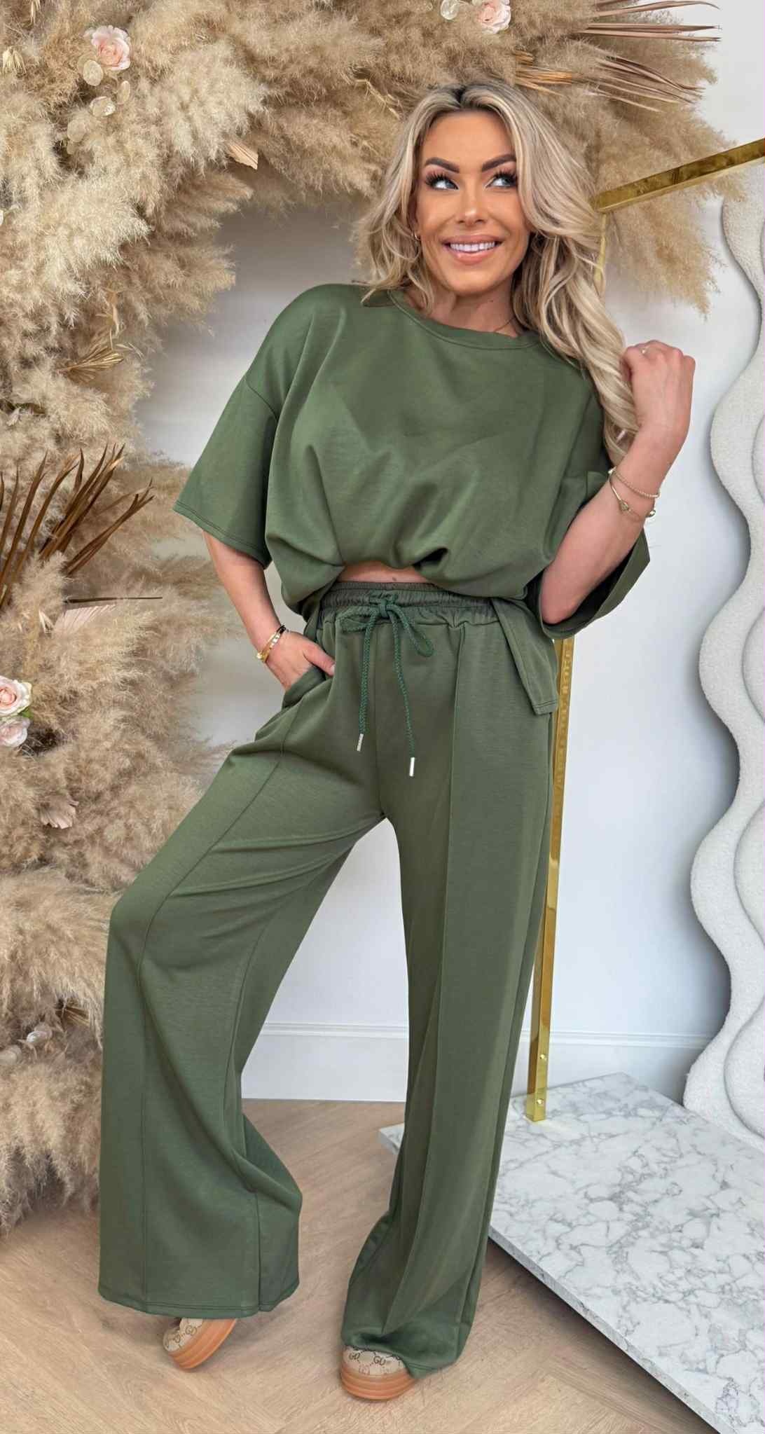 DORI SPLIT SET ARMYGREEN