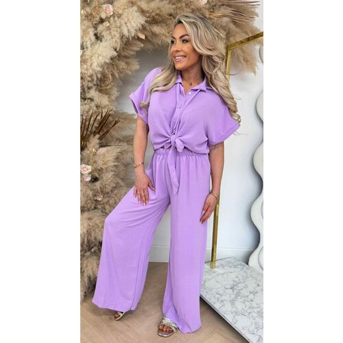 SUMMER VIBE SET BLOUSE+PANTS LILA SUMMER VIBE SET BLOUSE+PANTS LILA