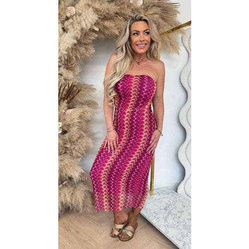 ARIEL STRAPLESS DRESS PINK ARIEL STRAPLESS DRESS PINK