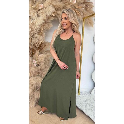 OHIO MAXI BASIC DRESS ARMYGREEN OHIO MAXI BASIC DRESS ARMYGREEN