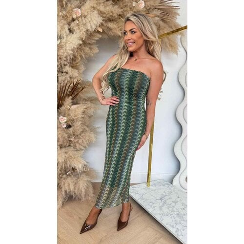 ARIEL STRAPLESS DRESS GREEN ARIEL STRAPLESS DRESS GREEN