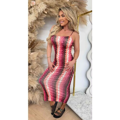 MONA ZIGZAG DRESS PINK/ORANGE MONA ZIGZAG DRESS PINK/ORANGE
