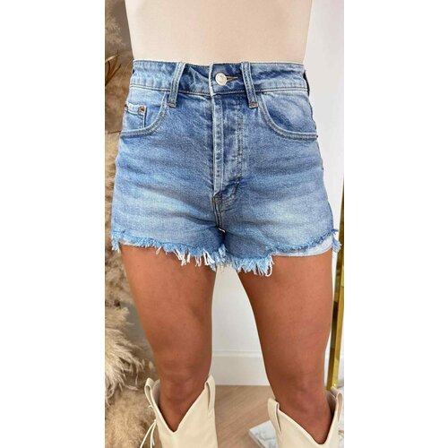 RUFFLE DENIM SHORT LW-702 JEANSBLUE RUFFLE DENIM SHORT LW-702 JEANSBLUE