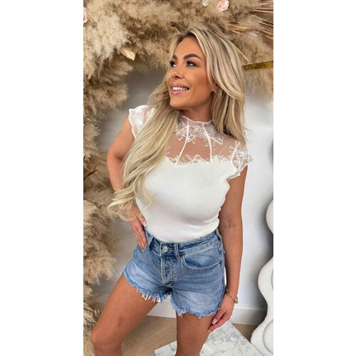 LACY TOP 9092 CREME LACY TOP 9092 CREME