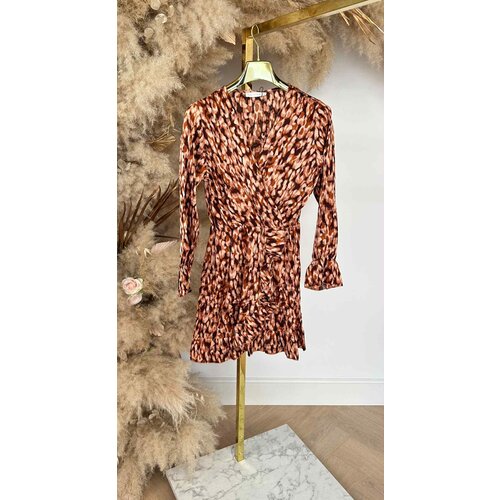 PRINTY DRESS 2928 BROWN PRINTY DRESS 2928 BROWN