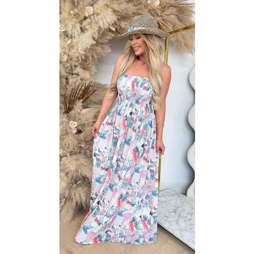 STRAPLESS PARADISE DRESS PINK STRAPLESS PARADISE DRESS PINK