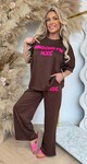 NYC BROOK SET CHOCO/PINK