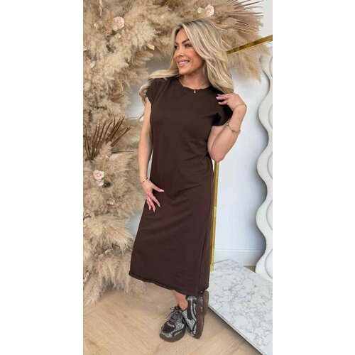 BASIC LONG DRESS CHOCO BASIC LONG DRESS CHOCO