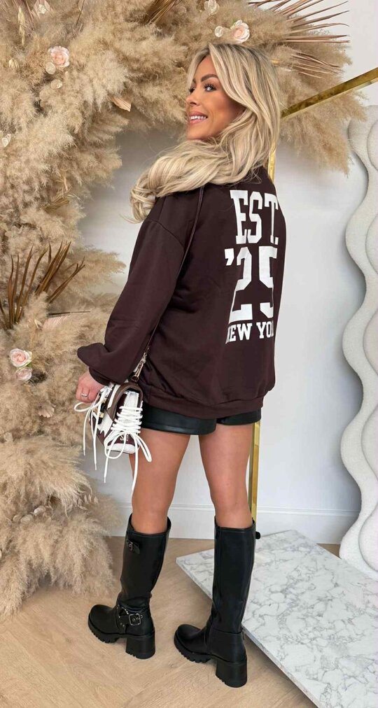 EST 25 NY SWEAT 801808 CHOCO