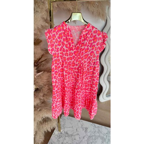 RUFFLY LEO/COLOR DRESS PINK/ORANGE RUFFLY LEO/COLOR DRESS PINK/ORANGE