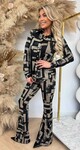 BY SWAN TRAVEL PRINT BLOUSE 9189 CAMEL