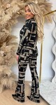 BY SWAN TRAVEL PRINT BLOUSE 9189 CAMEL