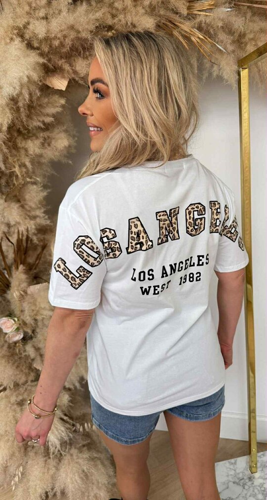 LOS ANGELES LEOPARD SHIRT 267 WHITE