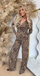 ZEBRA TRAVEL JUMPSUIT 8268 CAMEL/BLACK