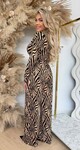 ZEBRA TRAVEL JUMPSUIT 8268 CAMEL/BLACK