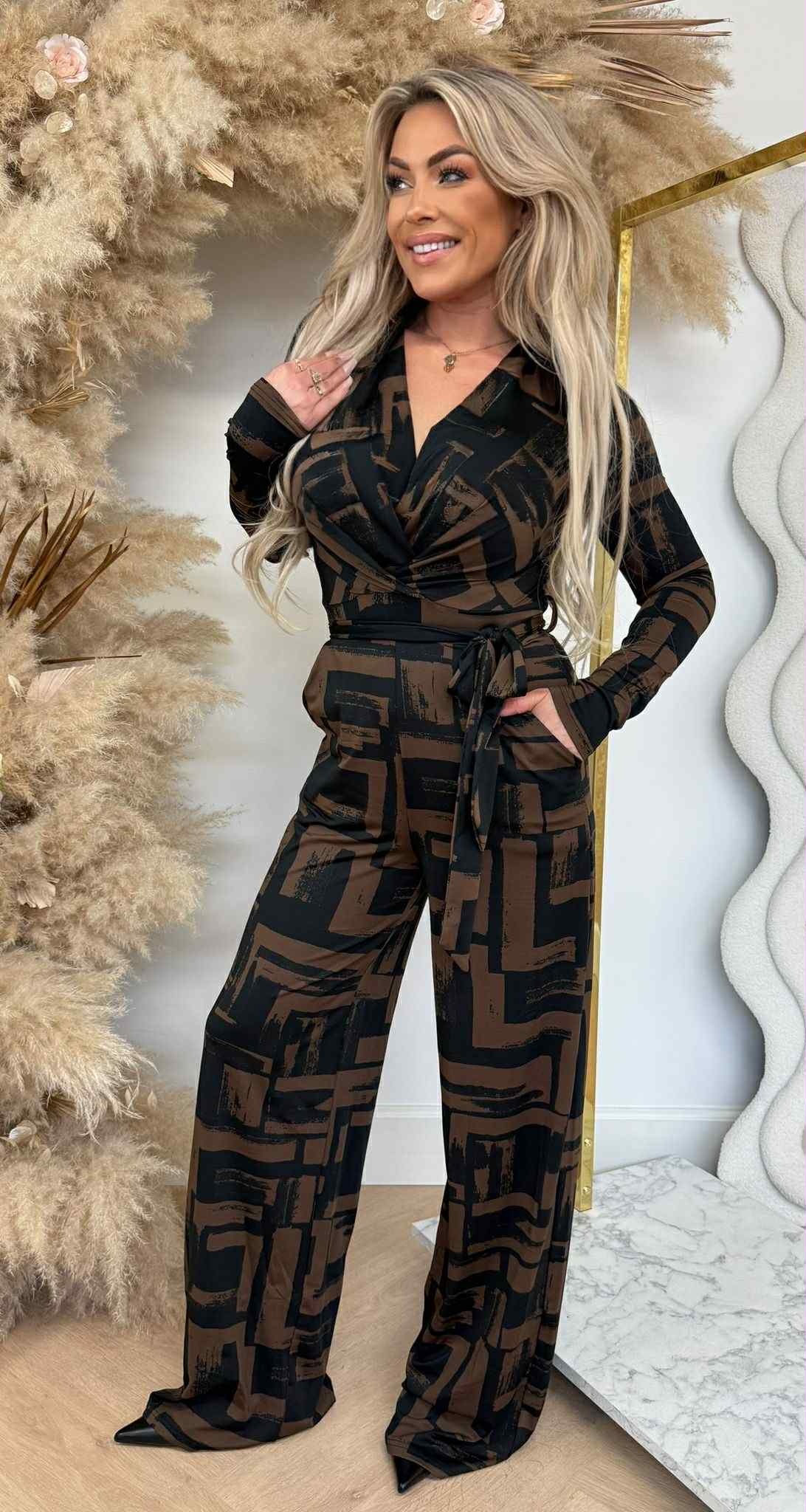 PATROON TRAVEL JUMPSUIT 9188 COFFEE PATROON TRAVEL JUMPSUIT 9188 COFFEE