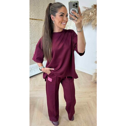 LIFE ISN'T PERFECT BUT YOUR OUTFIT CAN BE SET BORDEAUX/PINK LIFE ISN'T PERFECT BUT YOUR OUTFIT CAN BE SET BORDEAUX/PINK