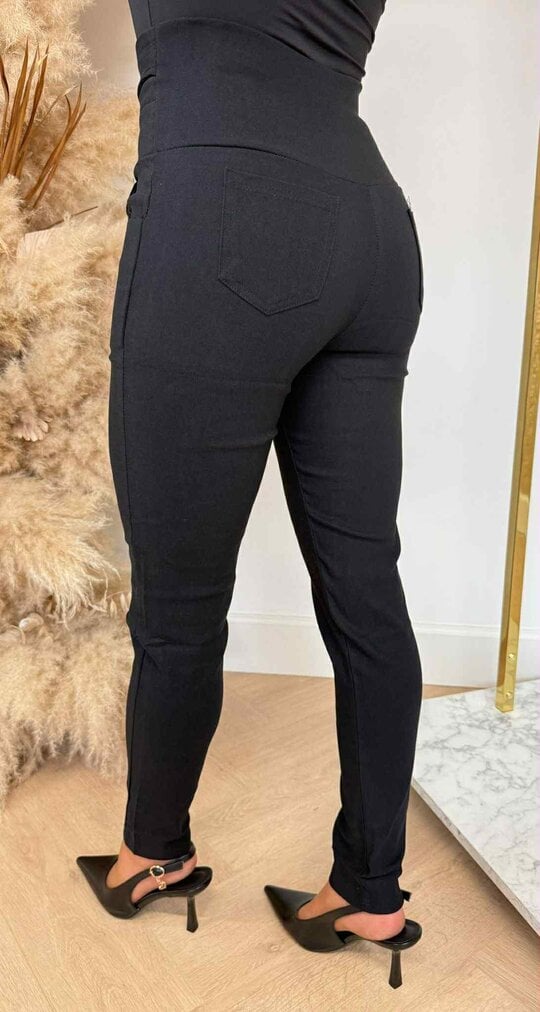 BUTTON STRETCH TREGGING 78061 BLACK