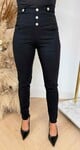 BUTTON STRETCH TREGGING 78061 BLACK