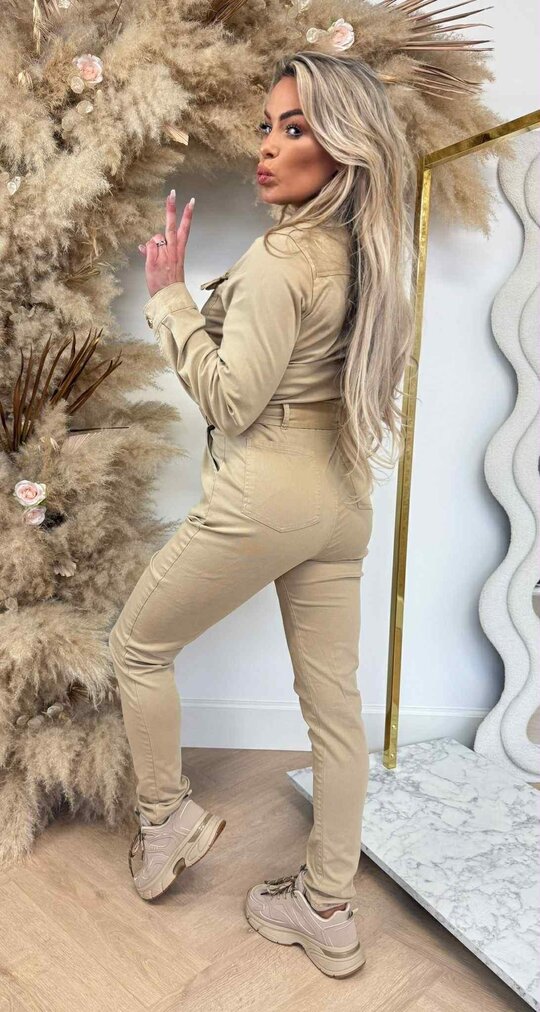 BUTTON JUMPER 10289 BEIGE