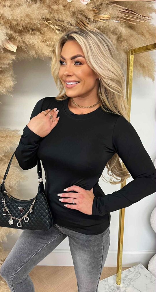 BASIC LONG SLEEVE TEE BLACK