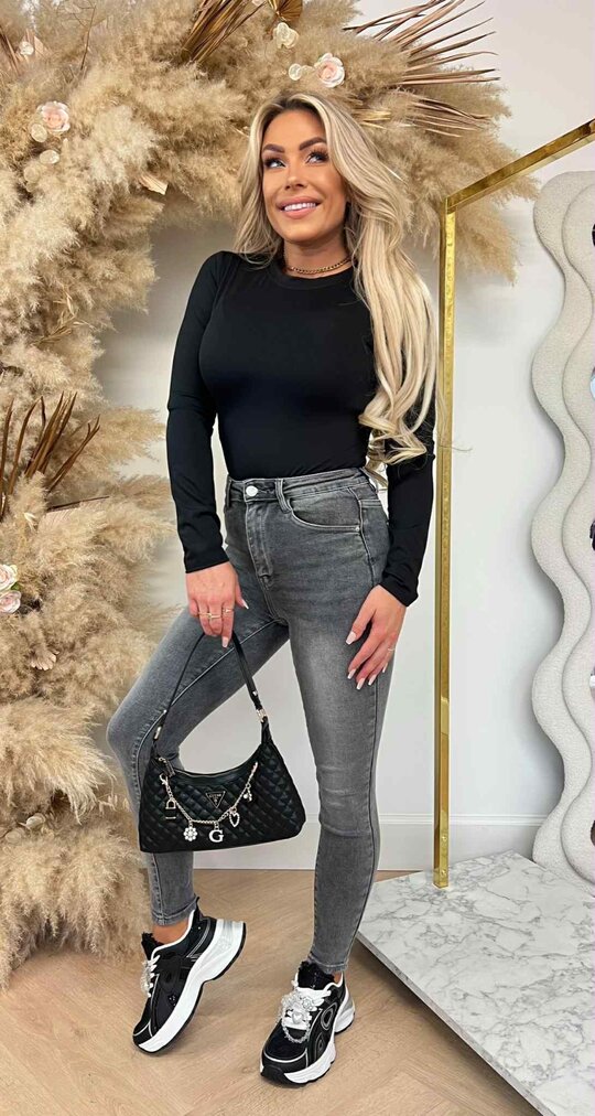 BASIC LONG SLEEVE TEE BLACK