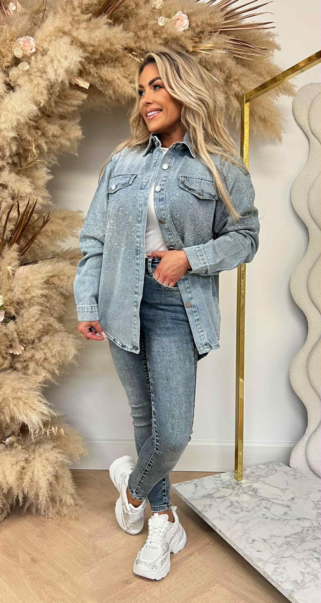 LAULIA GLITTER DENIM JACKET 0038