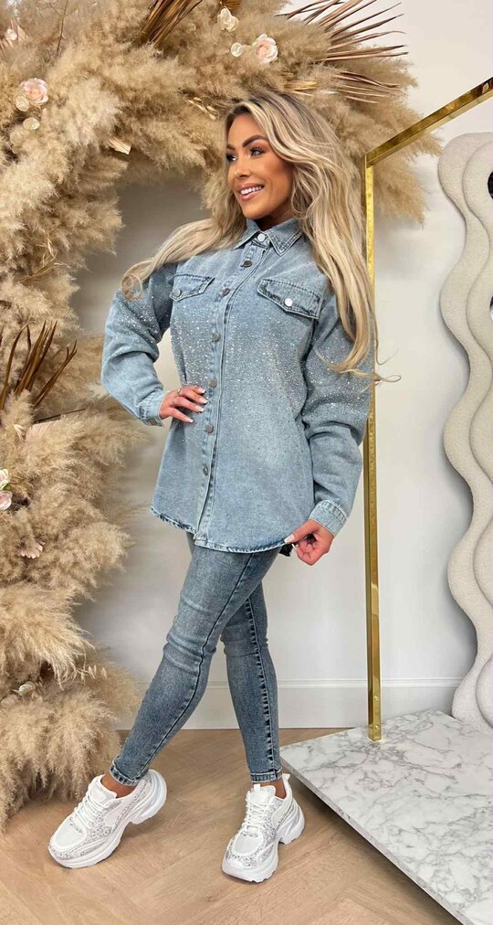 LAULIA GLITTER DENIM JACKET 0038