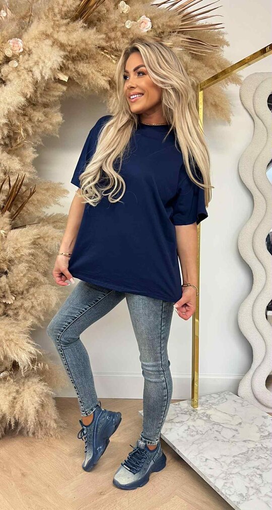 NEW YORK TEDDY TEKST T-SHIRT 7191 NAVY NEW YORK TEDDY TEKST T-SHIRT 7191 NAVY