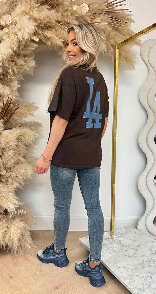 LA OVERSIZED BASIC TEE 7229 BROWN LA OVERSIZED BASIC TEE 7229 BROWN