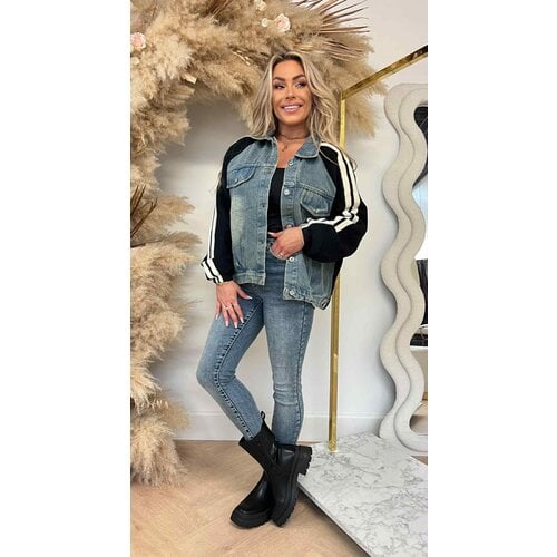 RILEY SOFT DENIM JACKET 7056 BLACK RILEY SOFT DENIM JACKET 7056 BLACK