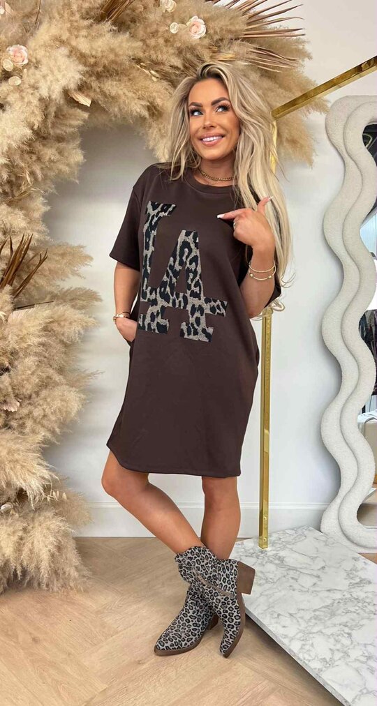 LA LEO LONG TEE CHOCO